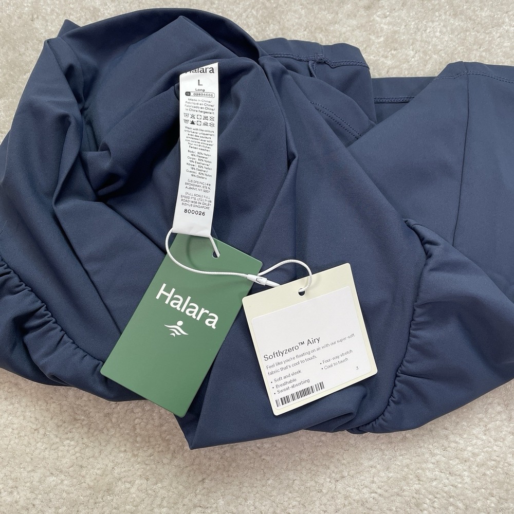 Halara Softlyzero Airy Shorts Womens Large Navy Super High Waisted 2-in-1 Yoga - Picture 13 of 13